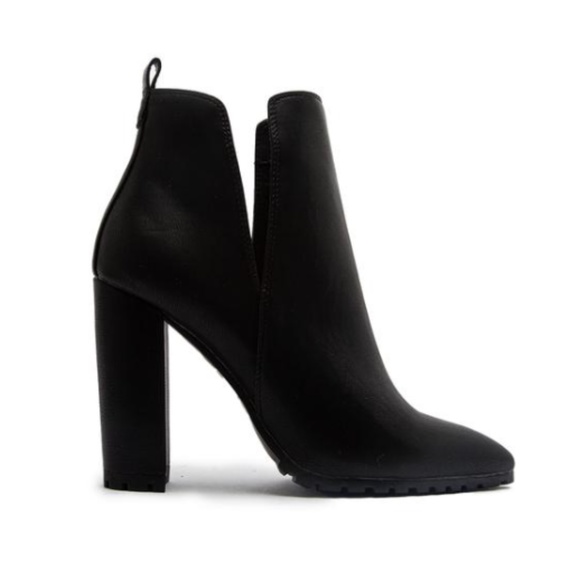 Black Lug Sole Ankle Bootie - Picture 6 of 8
